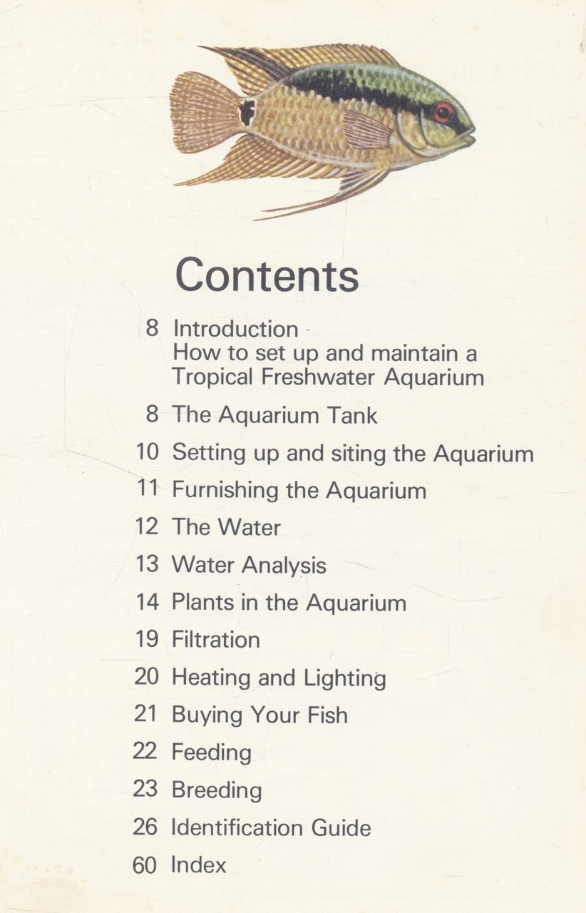 คู่มือการเลี้ยงปลาตู้ ฉบับภาษาอังกฤษทั้งเล่ม IDENTIFICATION GUIDE TO FRESHWATER TROPICAL AQUARIUM FISH