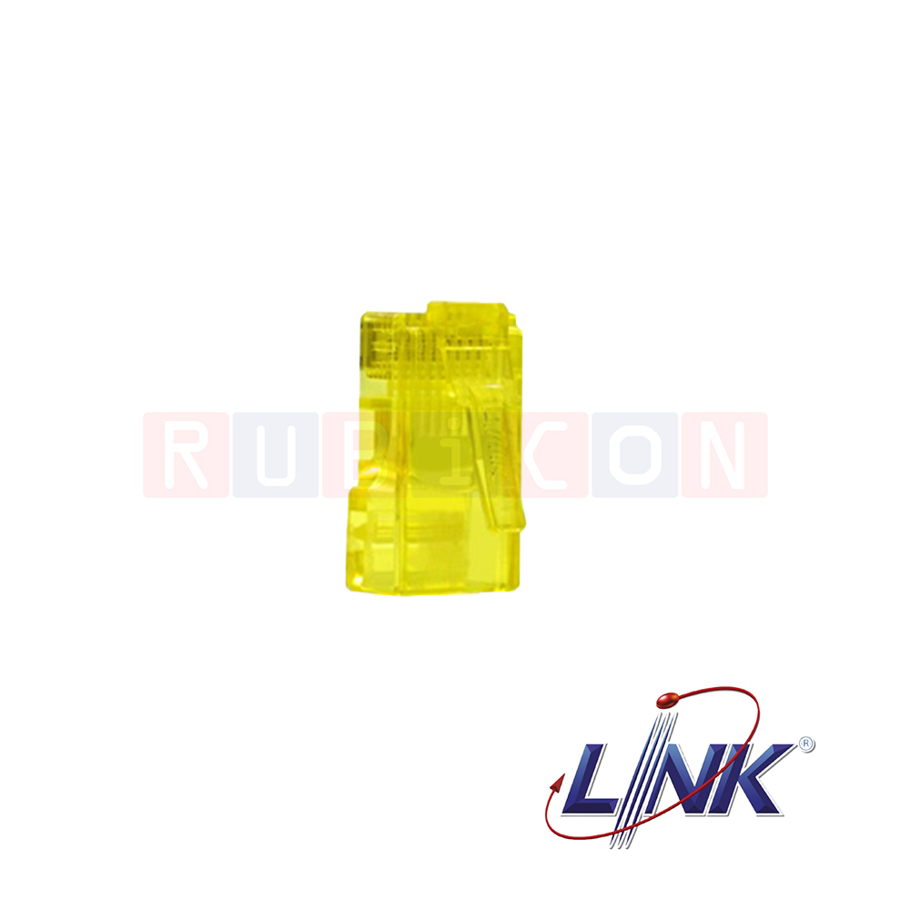 US-1051-5 CAT5E CRYSTAL YELLOW RJ45 PLUG, HP (Pack/10Pcs) LINK