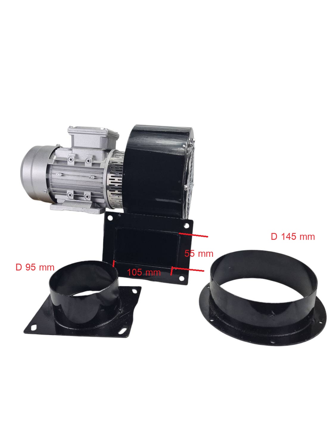 โบเวอร์ดูดและเป่าอากาศ Blower ขนาด0.5แรงม้า(370W)ไฟ 220V Air blower กรงกระลอกทนความร้อน 200องศา