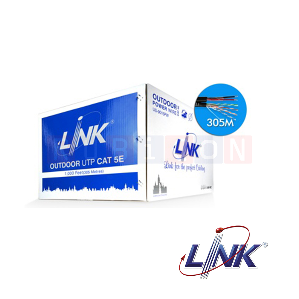 CAT5E UTP,PE OUTDOOR w/POWER WIRE (Box/100M) LINK