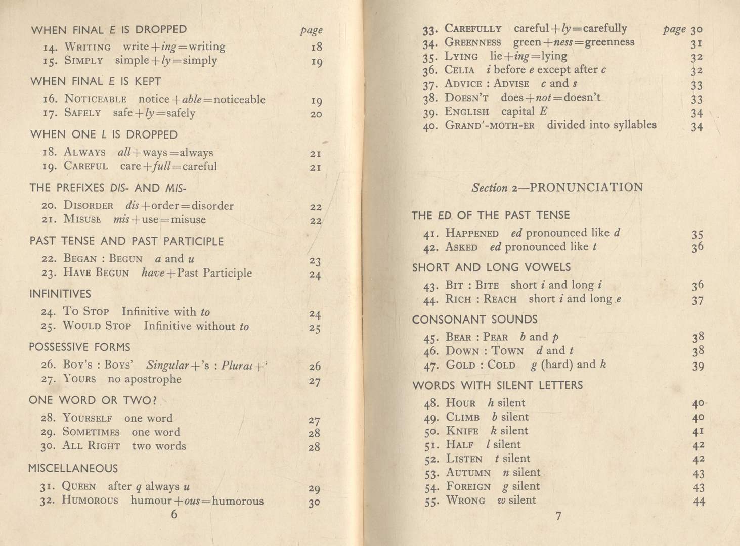 KEY WORDS FOR EASY SPELLING