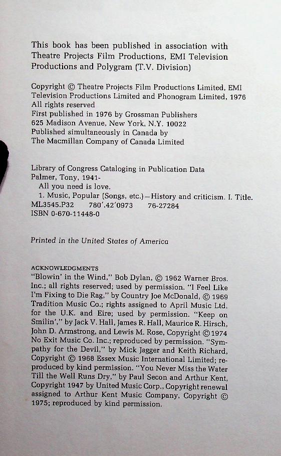 All You Need Is Love : The Story of Popular Music