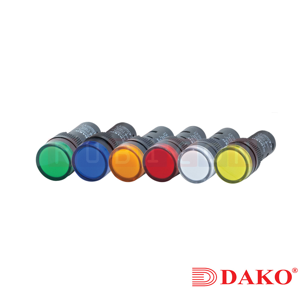 "DAKO" AD16DS-G024 ไพลอตแลมป์ 24V 16 มม. สีเขียว (GREEN)