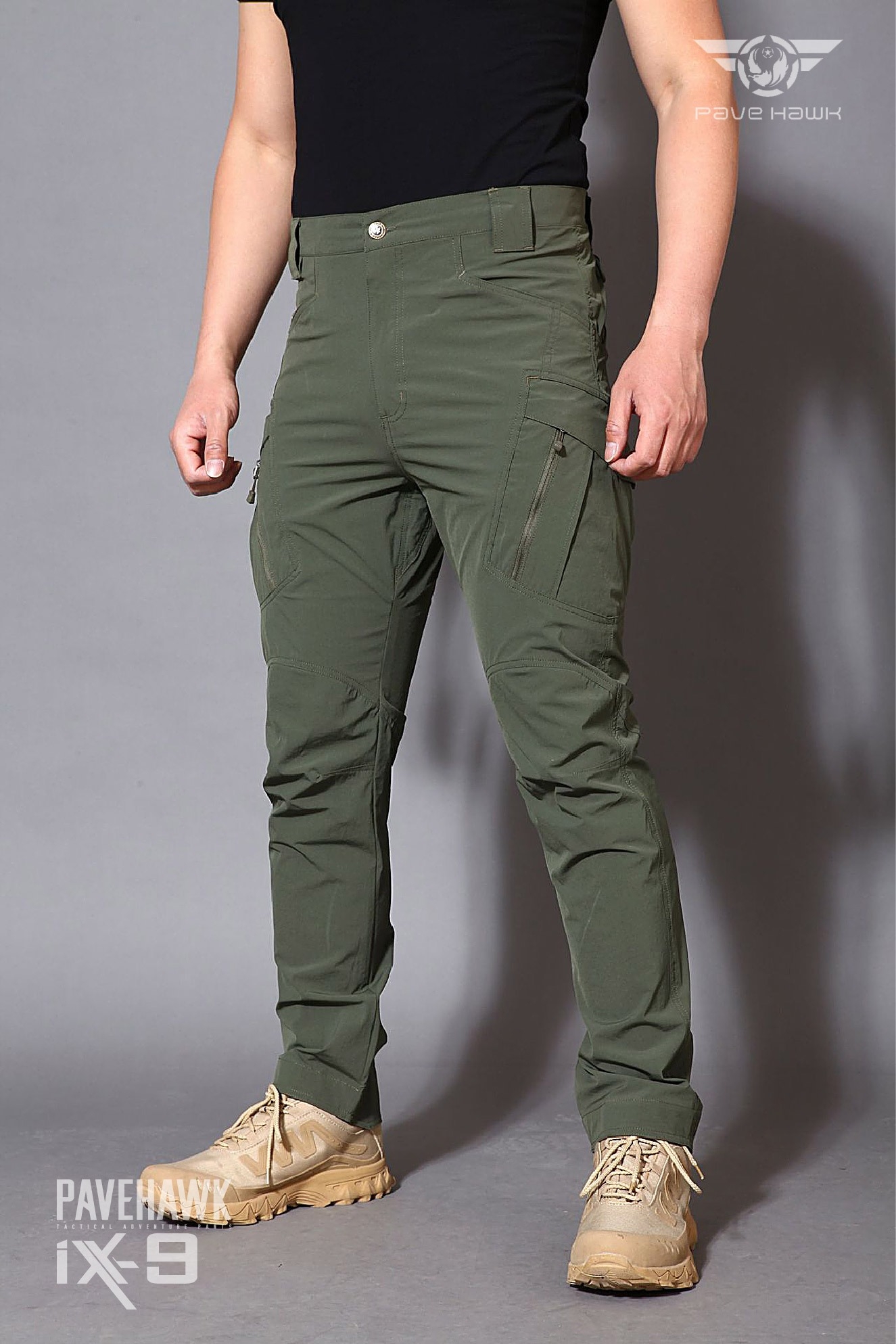 🇹🇭 34 ไทยแลนด์ แทคติคอล กางเกงขายาว Pave Hawk IX9 ยางยืด