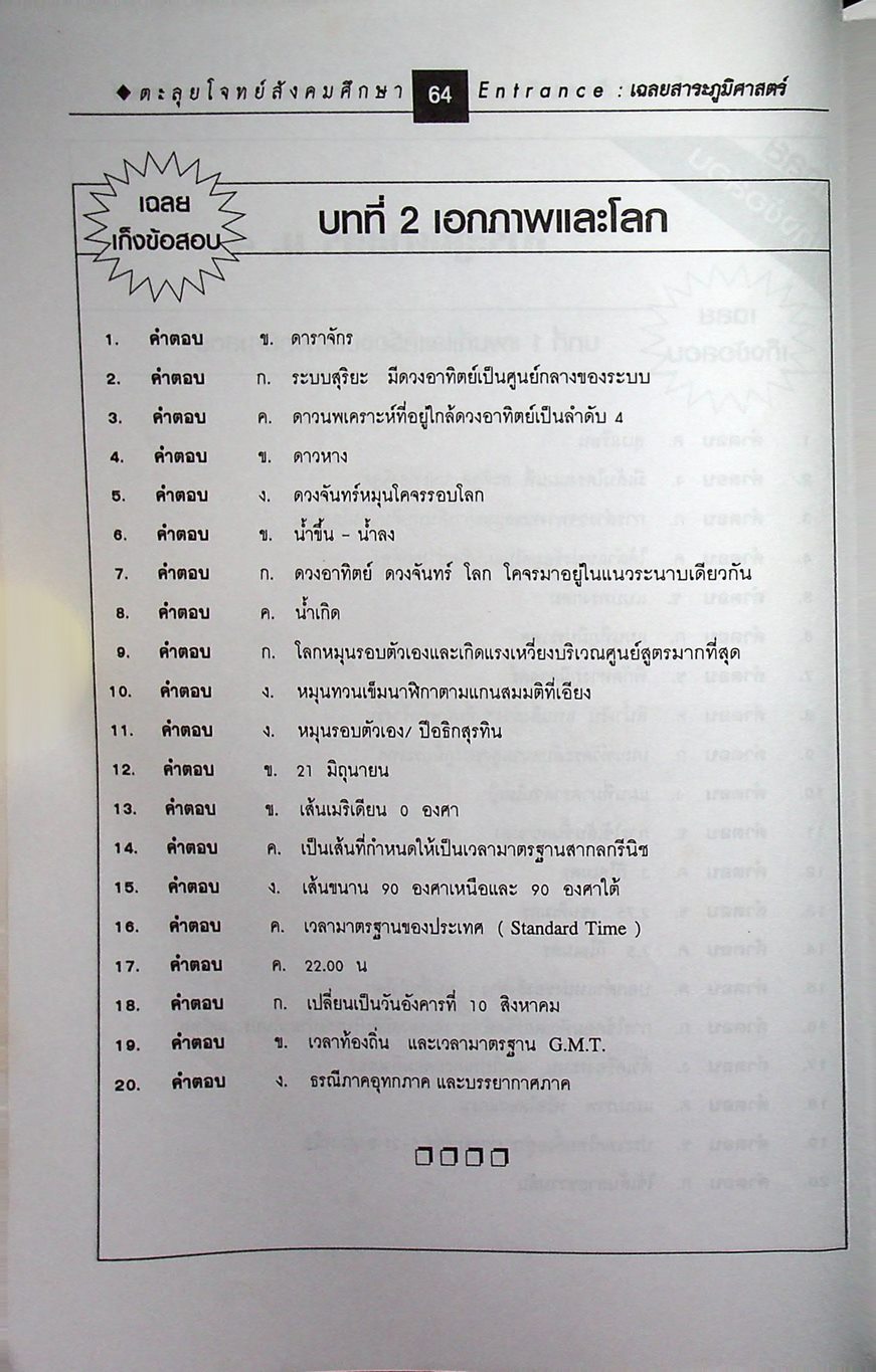 ตะลุยโจทย์ Entrance สังคมศึกษา ม.4-5-6 A-NET, O-NET