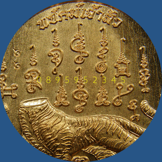 เหรียญพยัคฆ์เจ้าสัว หลวงพ่อไฉน ฉนฺทสาโร เลข ๙๙