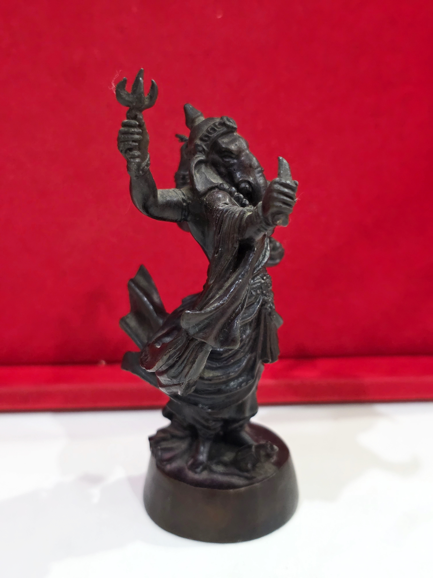 พระพิฆเนศ ปางมหาเทพ เวิร์คพอยท์ ขนาดบูชา 3.9 นิ้ว รุ่นเฉลิมพระเกียรติ 80พรรษา ในหลวง รัชกาลที่9 ปี2550 นิยม หายากมาก