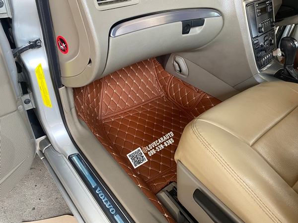 พรมปูพื้นรถยนต์ Volvo S60 2006 สีน้ำตาลเข้ม