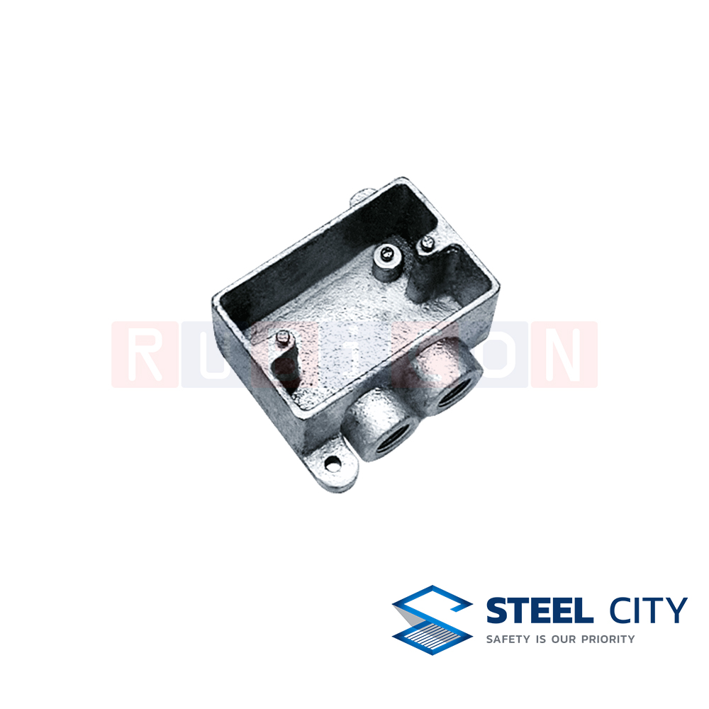 STEEL CITY เอฟ.เอส.บ๊อกซ์อาบสังกะสี (F.S.S.W.) 76x116 mm. (HOT DIP GALVANIZED F.S. BOXES 76x116 mm. )