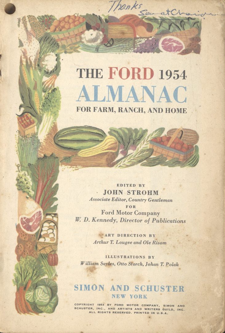 THE FORD 1954 ALMANAC FOR FARM , RANCH AND HOME
