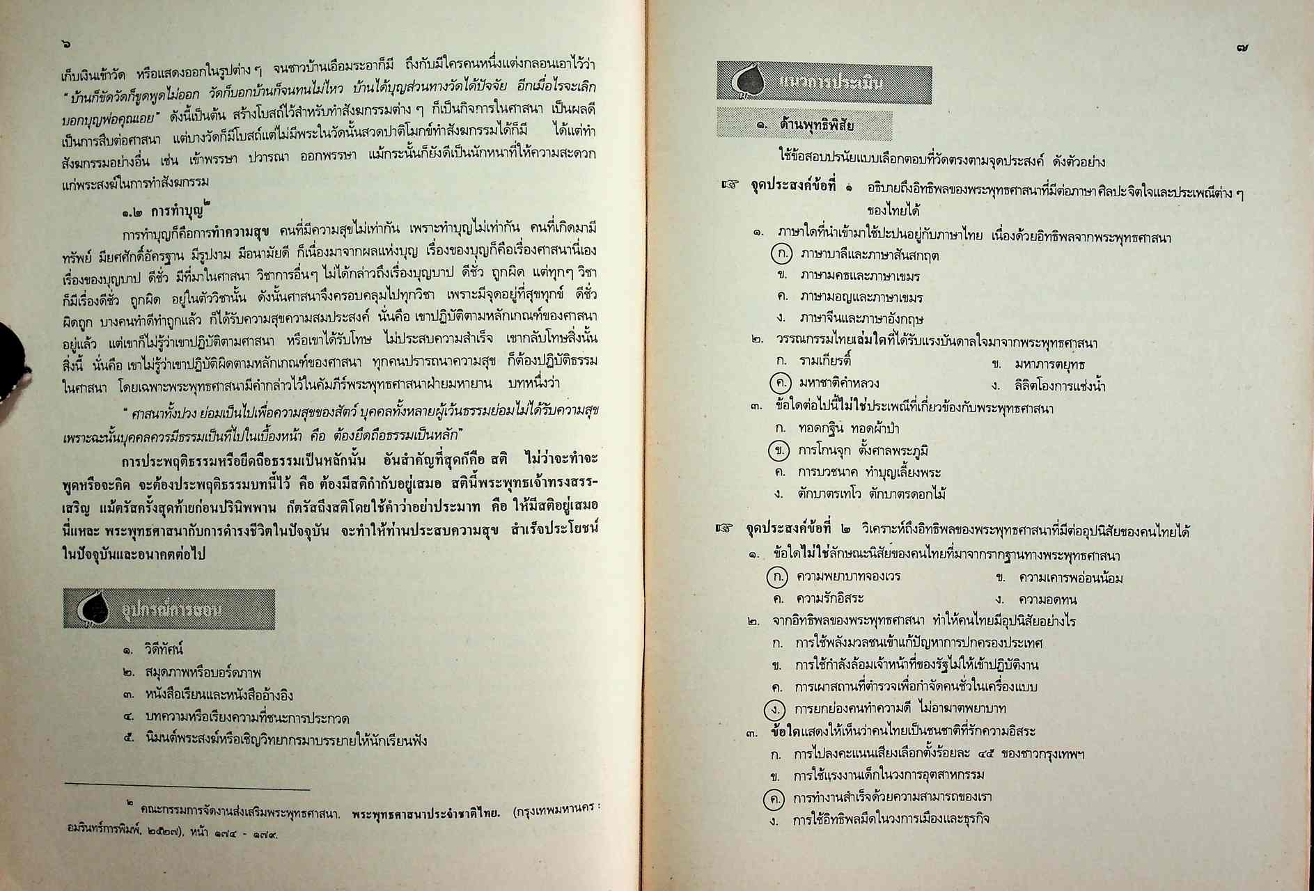 คู่มือครูสังคมศึกษา รายวิชา ส ๐๑๑๑ พระพุทธศาสนา ชั้นมัธยมศึกษาปีที่ ๒ (ม.๒)