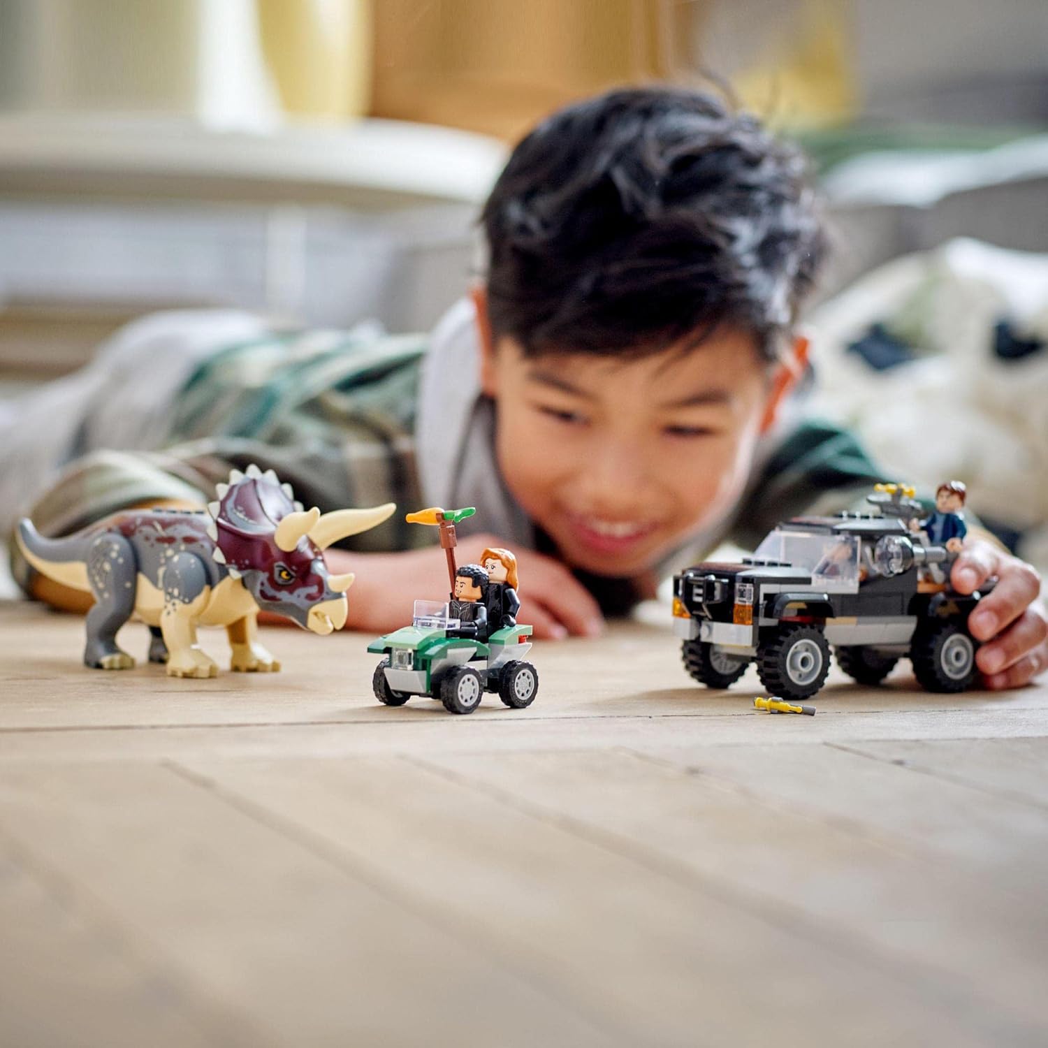 **MTS Toys**เลโก้ Lego 76950 Jurassic World : Triceratops Pickup Truck Ambush