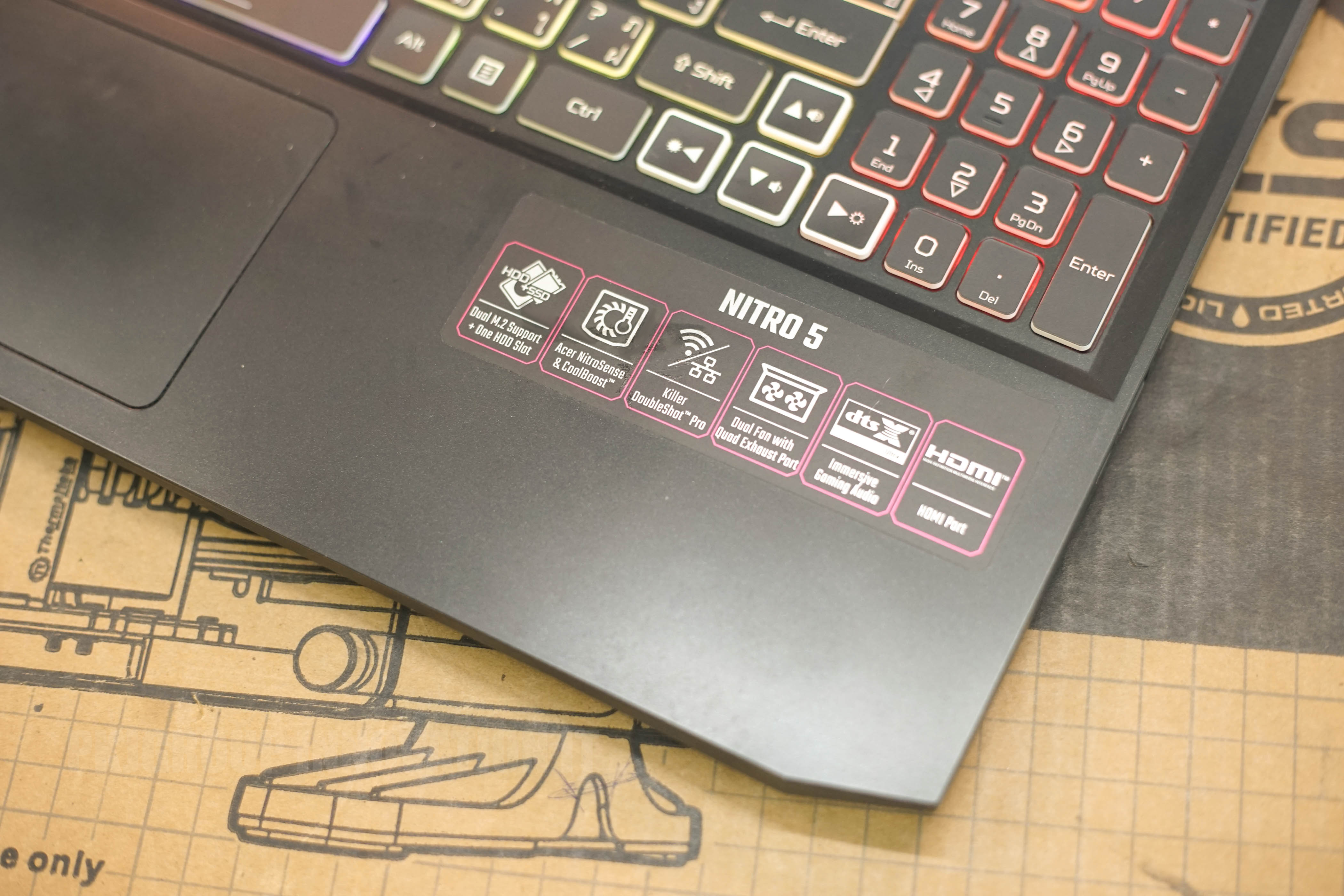 โน๊ตบุ๊คเล่นเกมมือสอง Acer Nitro 5 AN515-57-58LR i5-11400H RAM 8GB SSD 512GB RTX3050