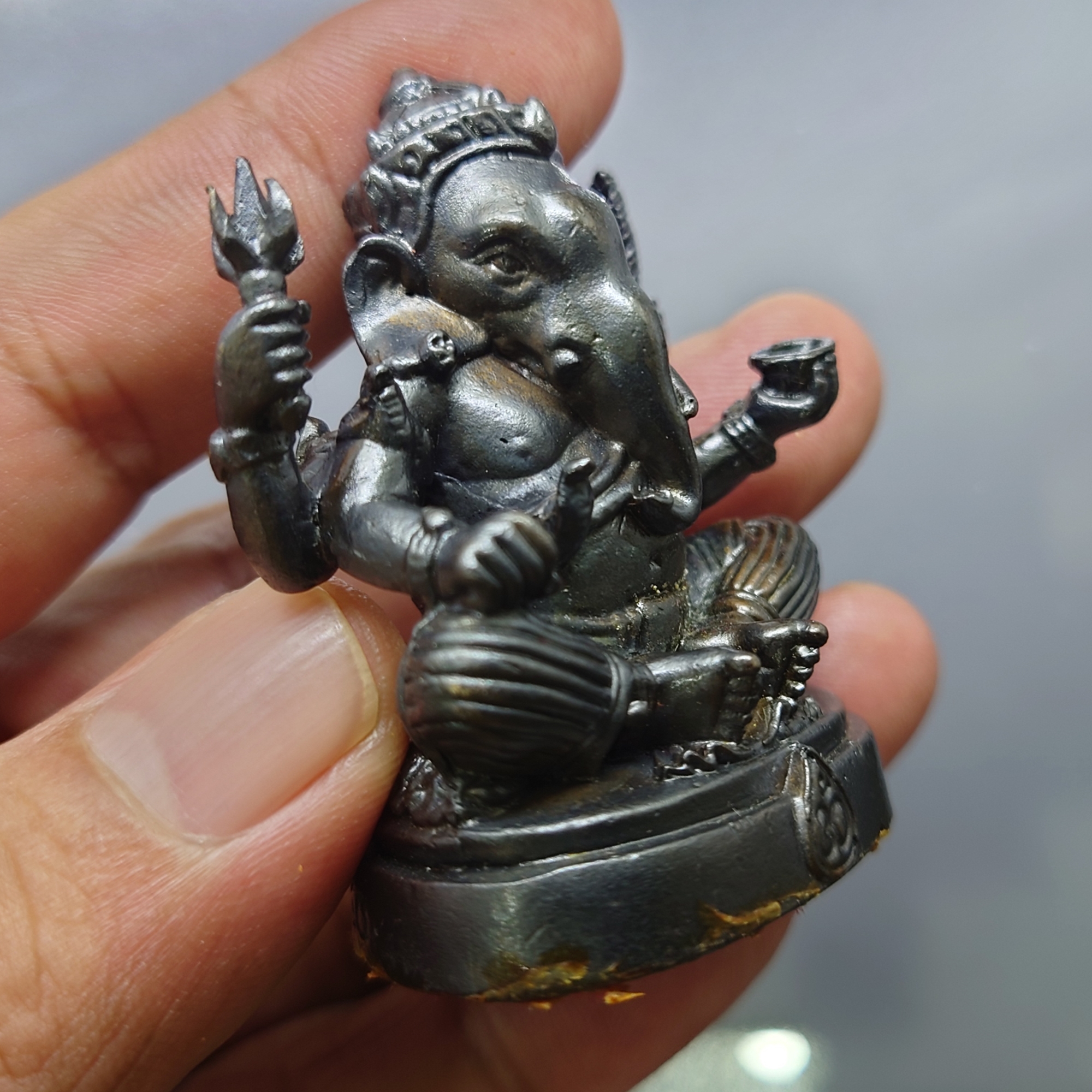 พระพิฆเนศ กรมศิลปากร รุ่นแรก เนื้อนวะโลหะผสม ขนาดสูง 5 เซน ปี2540 นิยม สภาพสวย รับประกันแท้