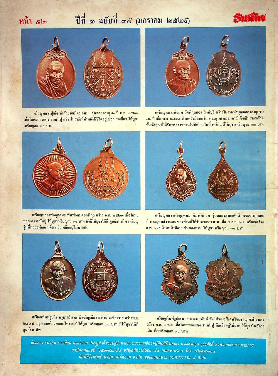 หนังสือพิมพ์ข่าวอิทธิปาฎิหาริย์ ธนาทิพ พระเครื่อง มงคลวัตถุ นานาสาระ ขายเหมามีทั้งหมด 6 เล่ม