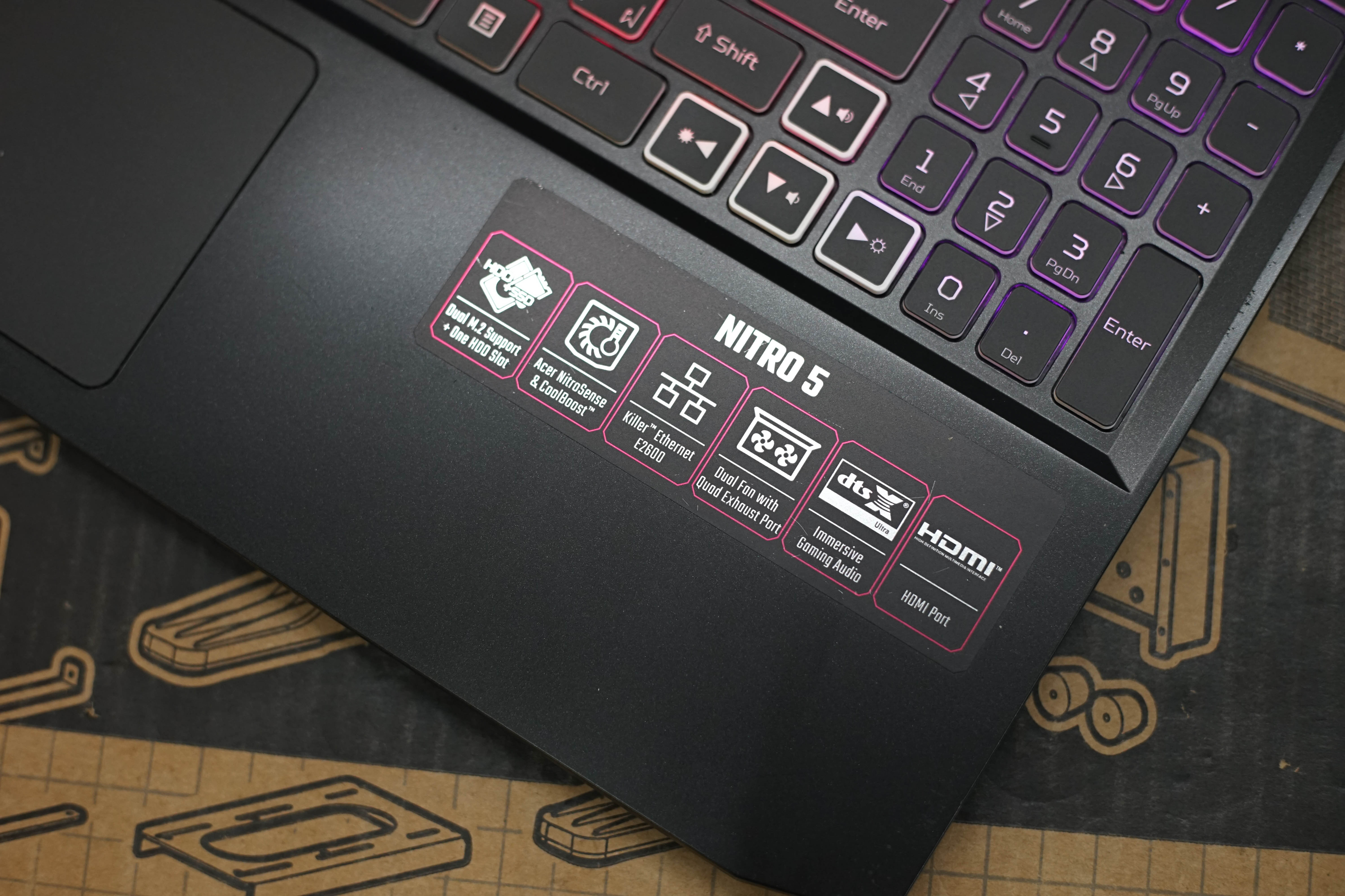 โน๊ตบุ๊คเล่นเกมมือสอง Acer Nitro 5 AN515-45-R61J R7 5800H RAM 16 GB M.2 512GB RTX3050Ti จอ 15.6"