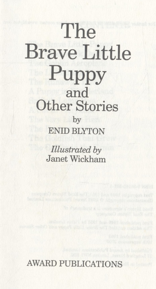 The Brave Little Puppy and other stories