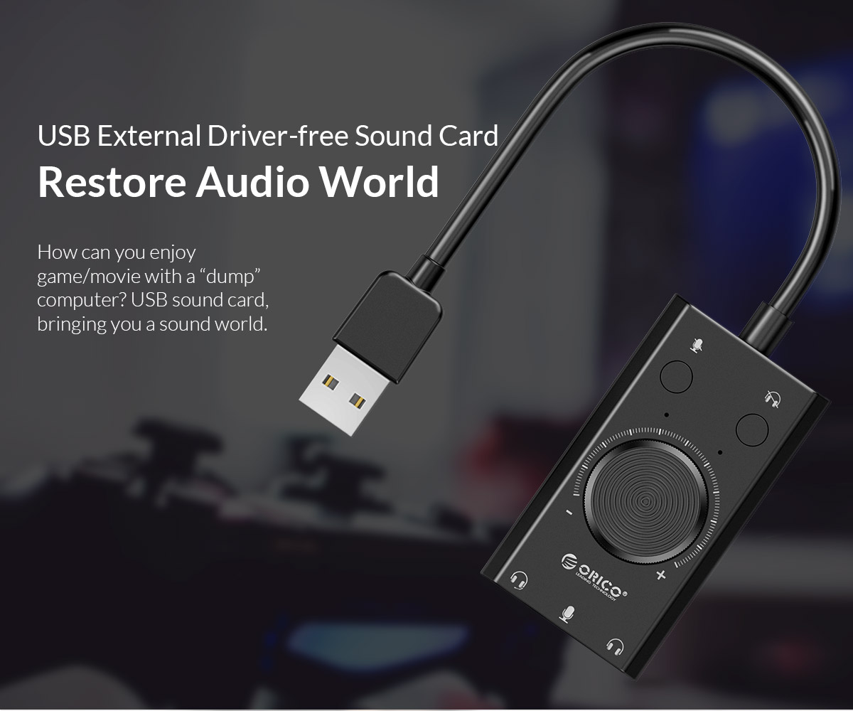 usb soundcard 'orico' SC2 ซาว์ดการ์ดเสียงดี
