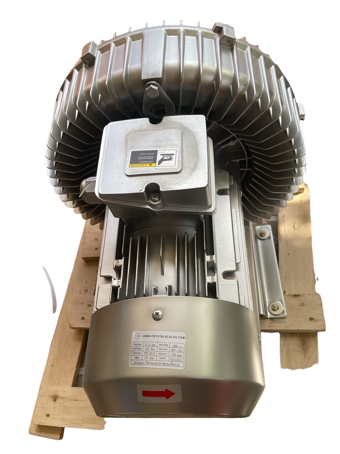 พัดลมโบรเวอร์เป่าอากาศ และ ดูดอากาศ Ring Blower CTA 4.0 Kw 380 V ขนาด 5 แรงม้า(4.0 KW)ใช้เติมอากาศในบ่อ เพาะเลี้ยงสัตว์น้ำ โรงงานอุตสาหกรรม