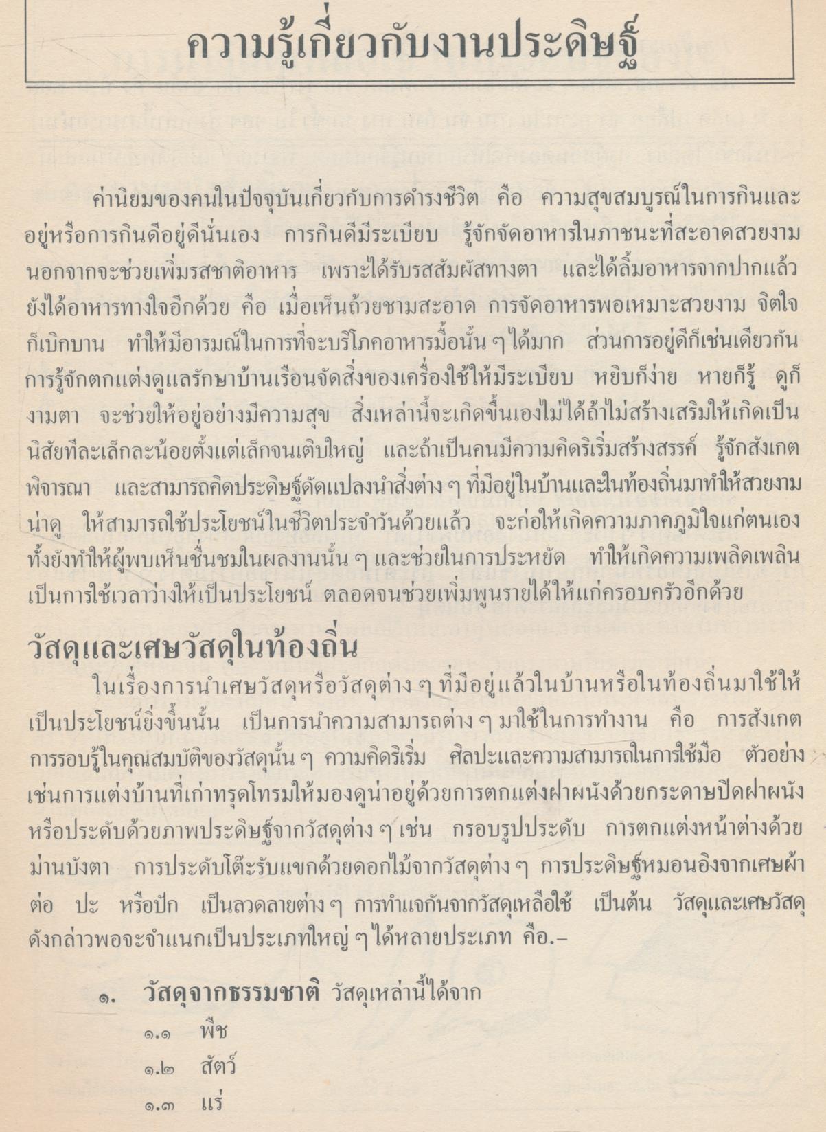 หนังสือความรู้สำหรับครู กลุ่มการงานและพื้นฐานอาชีพ ความรู้เกี่ยวกับงานประดิษฐ์ งานเลือก แขนงงานช่าง ชั้นประถมศึกษาปีที่ ๕-๖