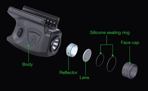 🇹🇭 1078 ไทยแลนด์ แทคติคอล ไฟฉาย Warriorland SL-1 + ซองพกใน Kydex G43/G43X ( เฉพาะรุ่นที่ไม่มีราง )