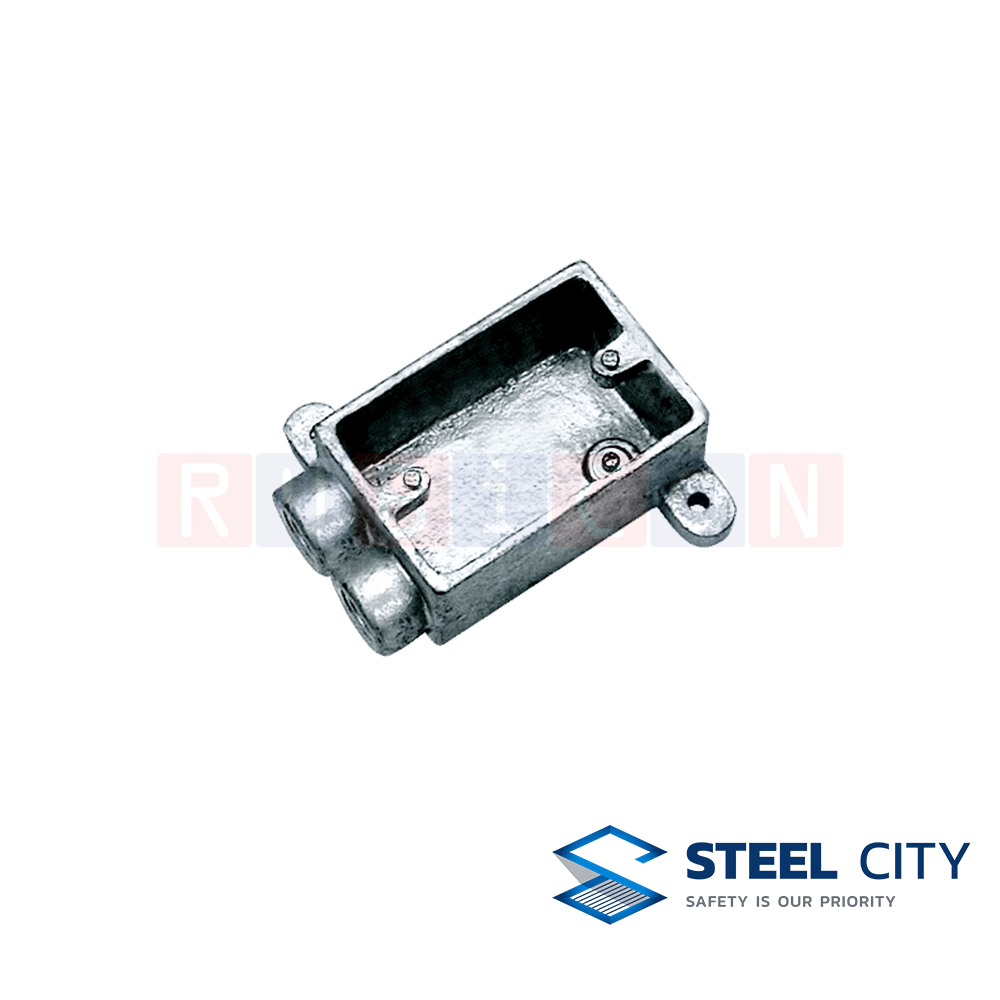 STEEL CITY เอฟ.เอส.บ๊อกซ์อาบสังกะสี (F.S.S.) 76x116 mm. (HOT DIP GALVANIZED F.S. BOXES 76x116 mm. )