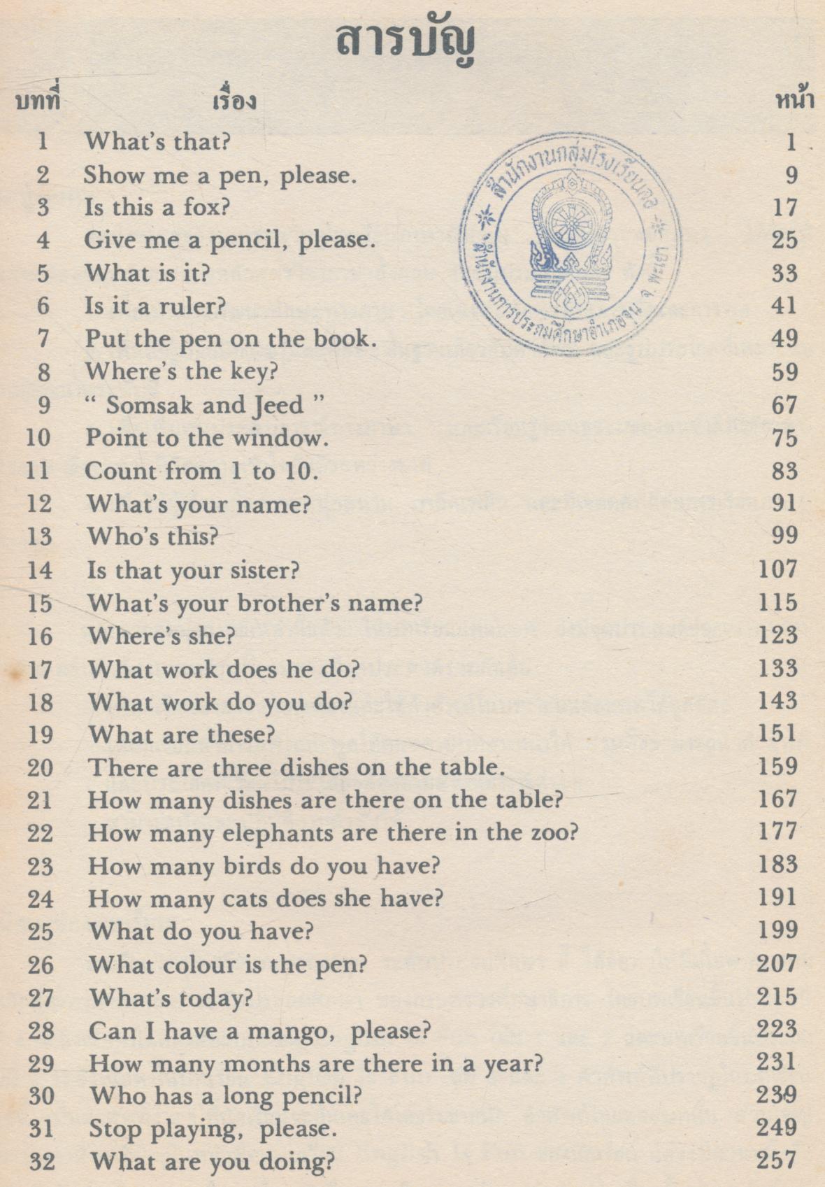 วิทยุโรงเรียน คู่มือการสอน ภาษาอังกฤษ ชั้นประถมศึกษาปีที่ ๕