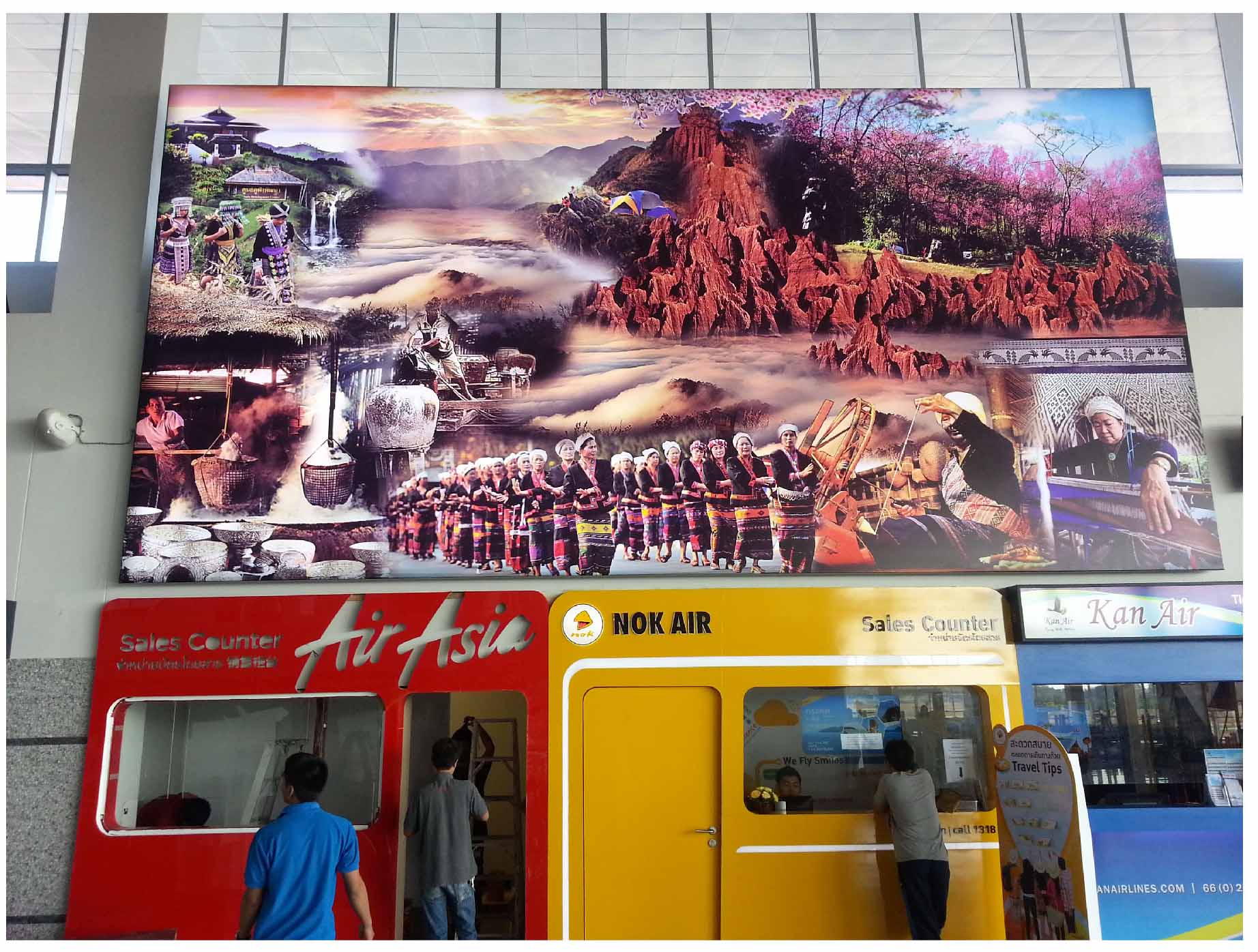 ป้ายตู้ไฟแอลอีดี ขึงด้วยไวนิลโปร่งแสง งานสนามบิน4
