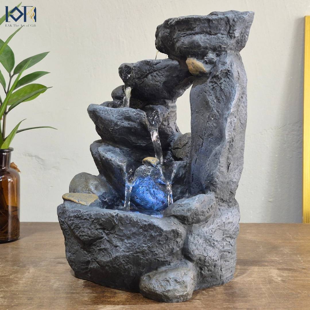 น้ำพุน้ำล้นตั้งโต๊ะ รุ่นรหัส21022 น้ำผุดแต่งบ้านตั้งโต๊ะเสริมฮวงจุ้ย อ่างน้ำพุจำลอง น้ำพุมงคล ของขวัญ