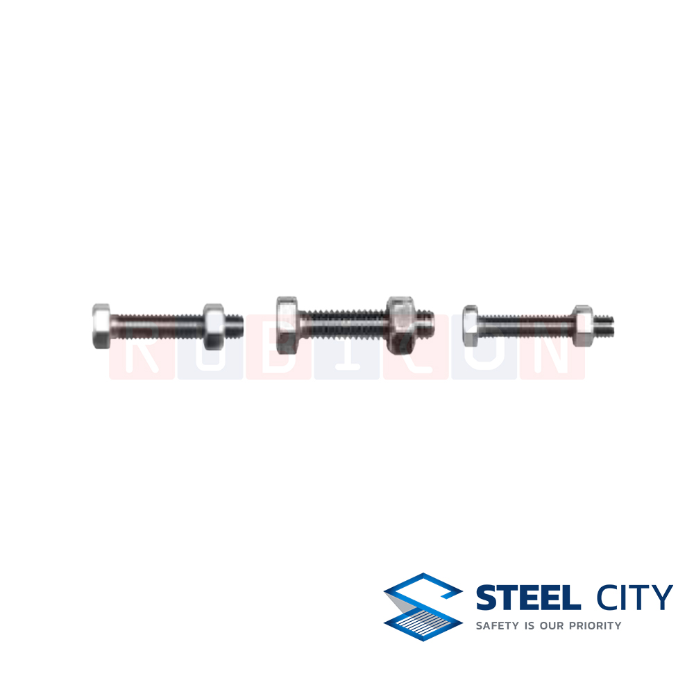 STEEL CITY TBC41 สกรู+น็อต สำหรับ แคล้มวงเดือนสเตนเลส ขนาด 1/2” ~ 1” (SCREW+NUTS FOR STAINLESS APPLICABLE HANGERS)