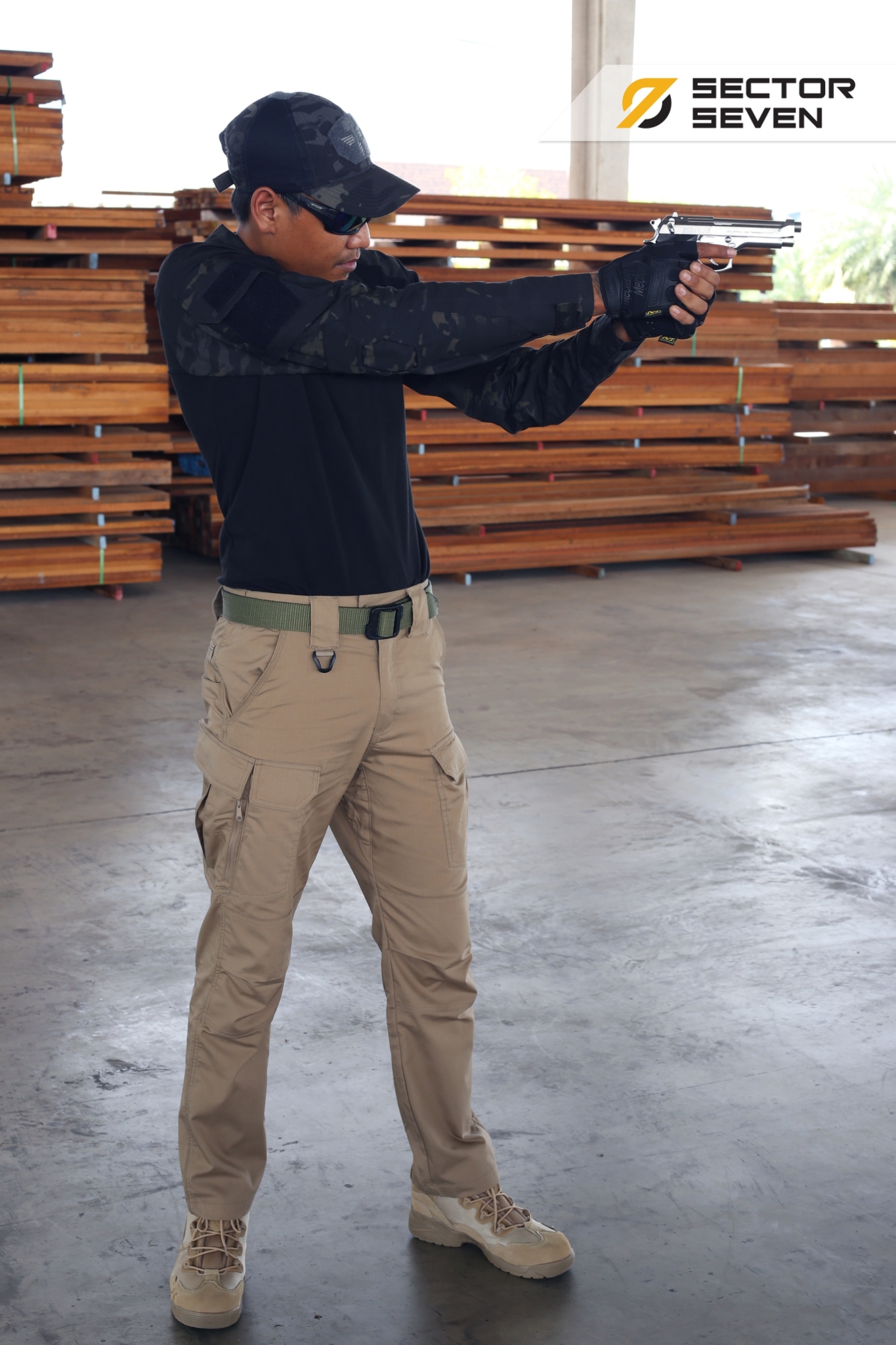 🇹🇭 27 ไทยแลนด์ แทคติคอล กางเกงขายาว SECTOR SEVEN IX12C ผ้าตาราง