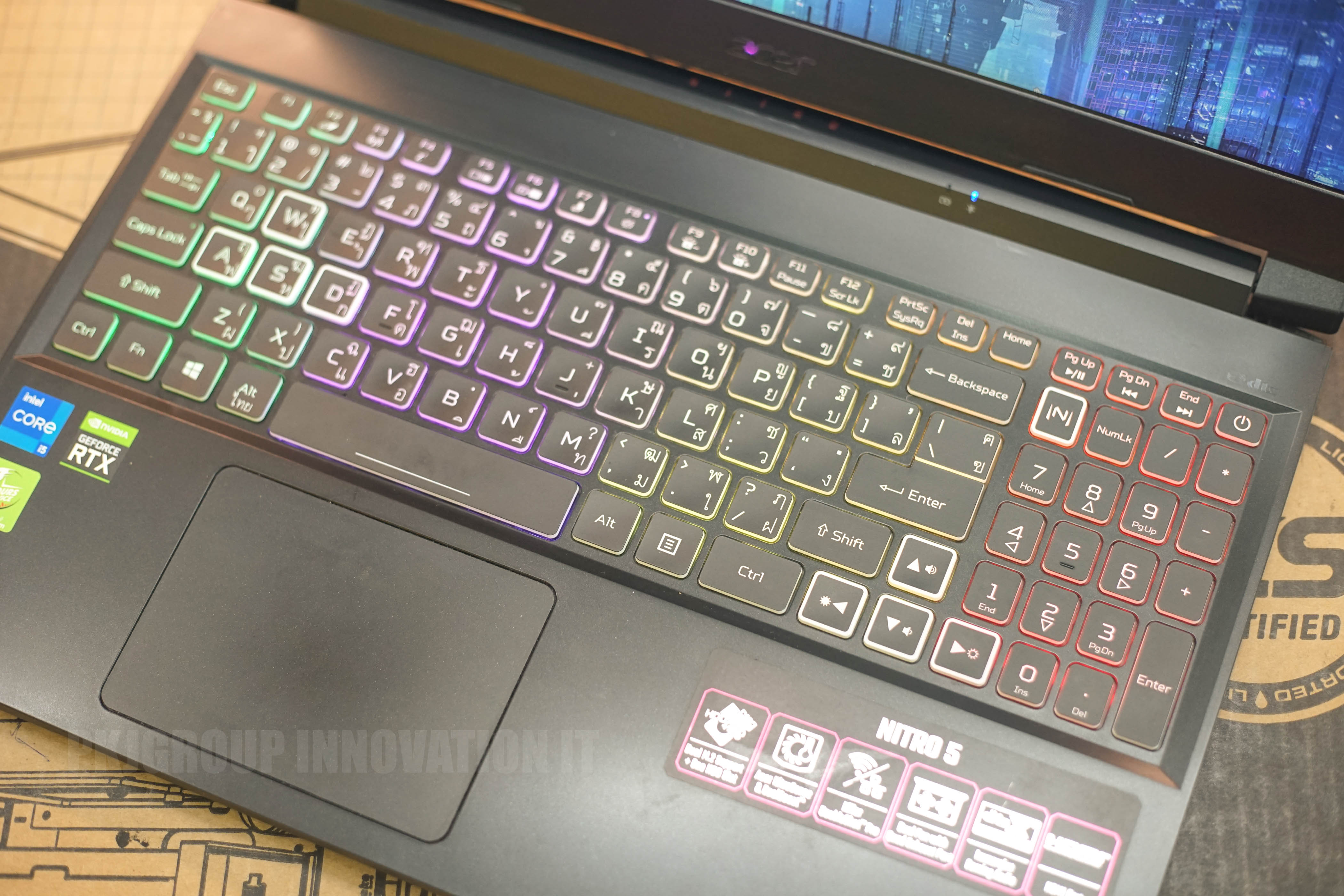 โน๊ตบุ๊คเล่นเกมมือสอง Acer Nitro 5 AN515-57-58LR i5-11400H RAM 8GB SSD 512GB RTX3050