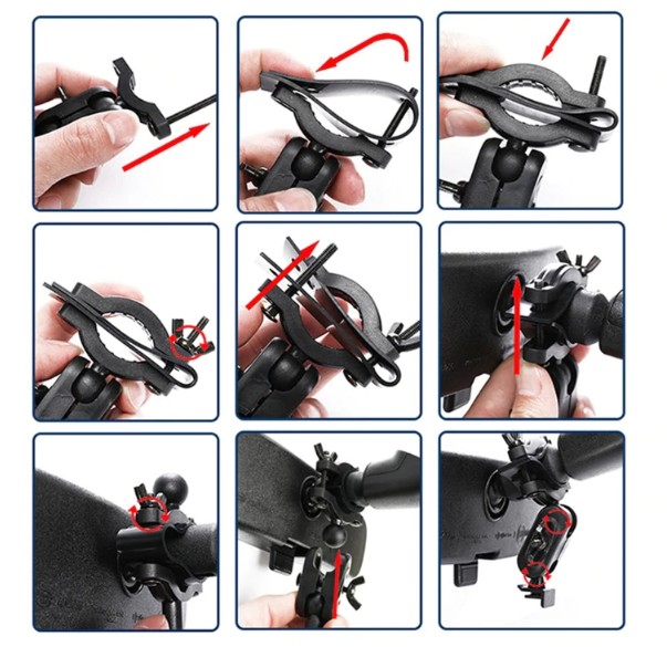 ขายึดกล้องติดรถยนต์ ก้านกระจกมองหลัง เล็กแบบสไลด์