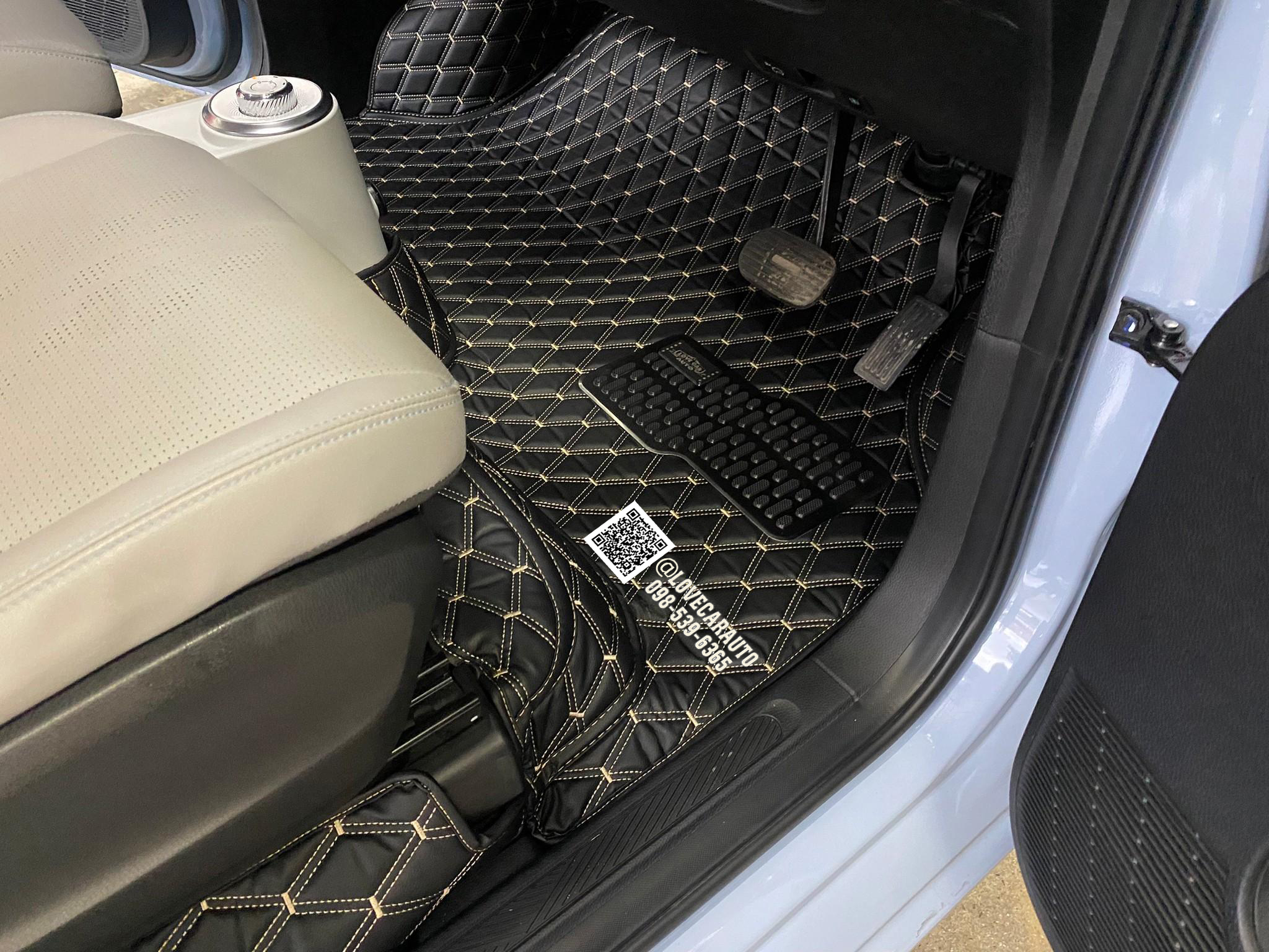 พรมปูพื้นรถยนต์ 6D Wuling Air EV ดำทอง