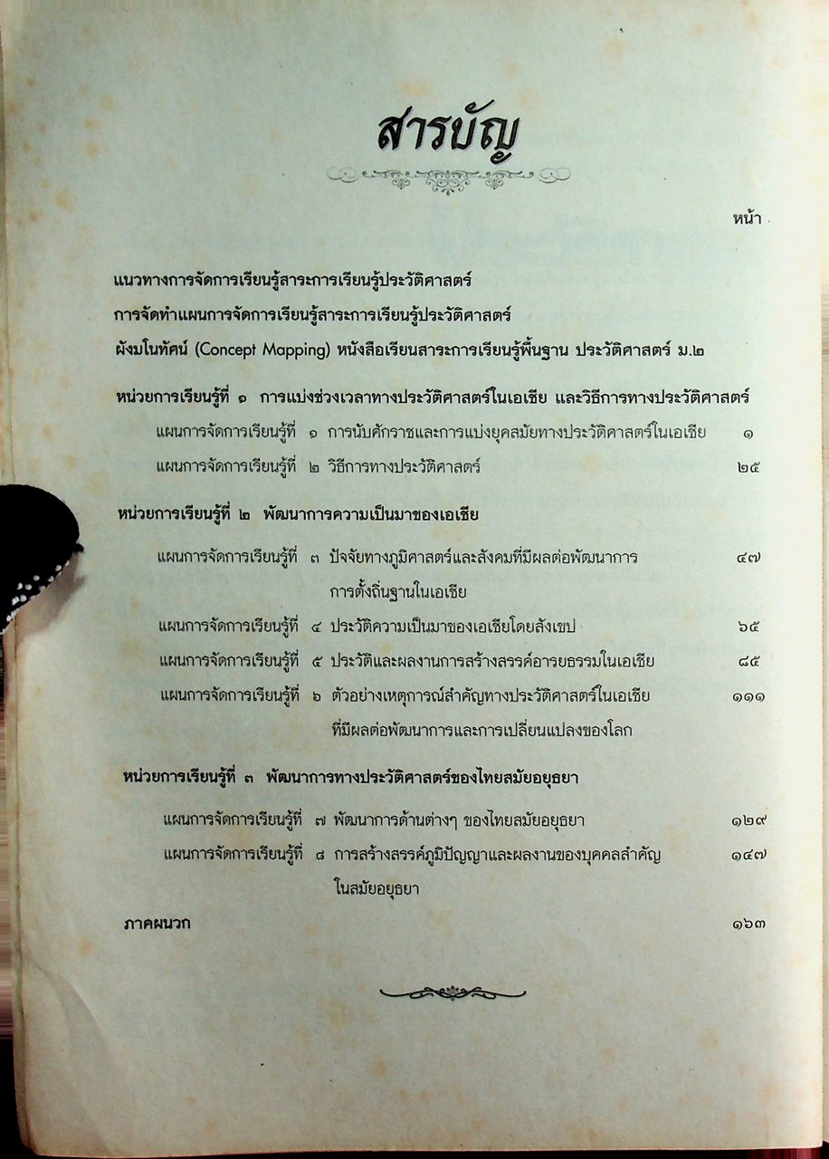 คู่มือครูและแผนการจัดการเรียนรู้ ประวัติศาสตร์ ม.๒ ช่วงชั้นที่ ๓