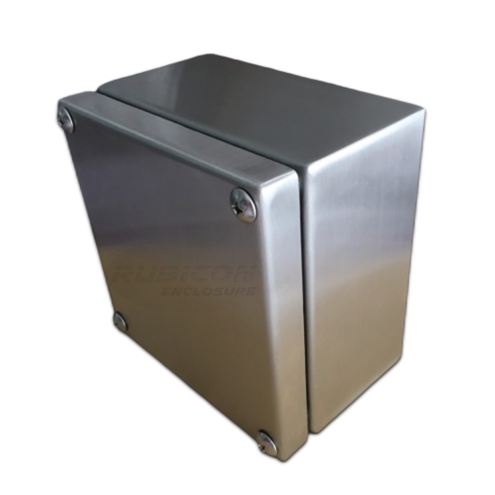 Junction Box Stainless RJ-05 Size: W250 x H250 x D150 mm. กล่องสแตนเลสกันน้ำ พร้อมแผ่นรองยึดอุปกรณ์ สแตนเลส 304 (SUS 304) ความหนา 1.5 มม.