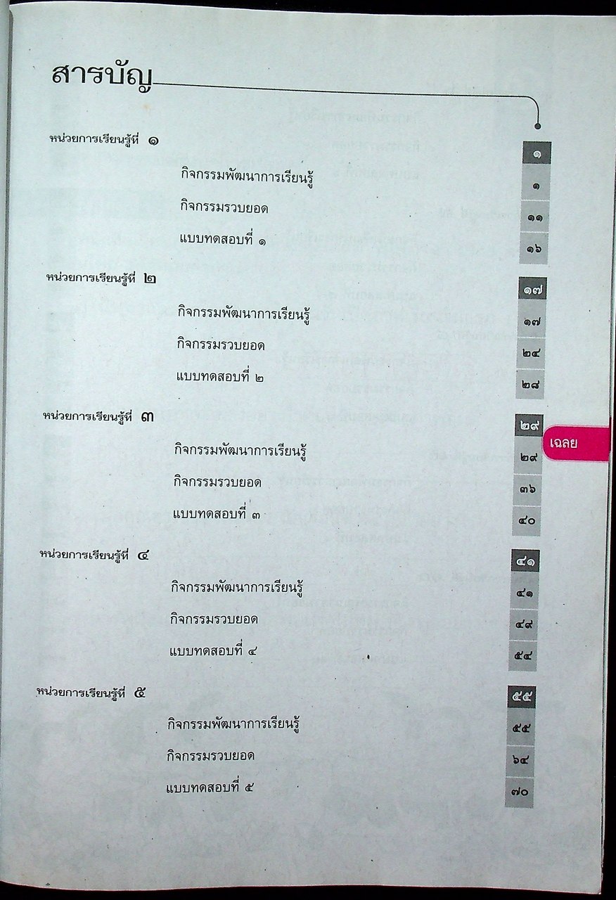 เฉลย แบบฝึกหัด รายวิชาพื้นฐาน ภาษาไทย ชั้นประถมศึกษาปีที่ ๒