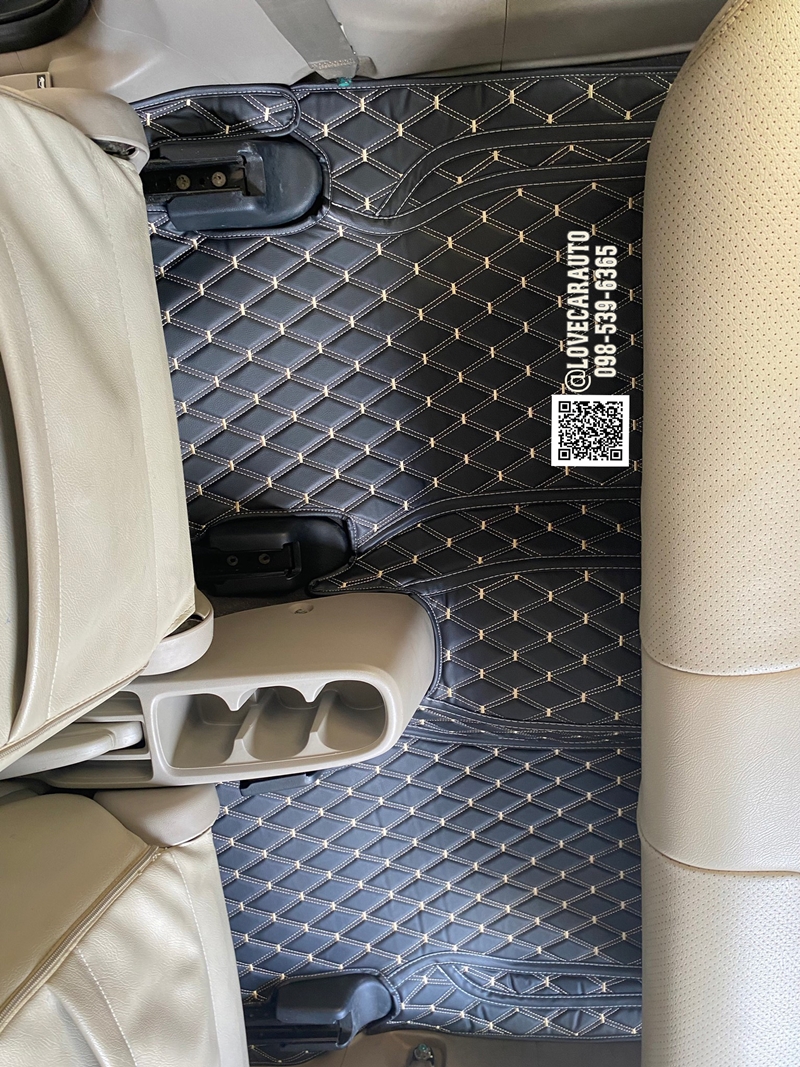 พรมปูพื้นรถยนต์ Honda City 2011 VVIP ด้ายคู่สีดำด้ายทอง