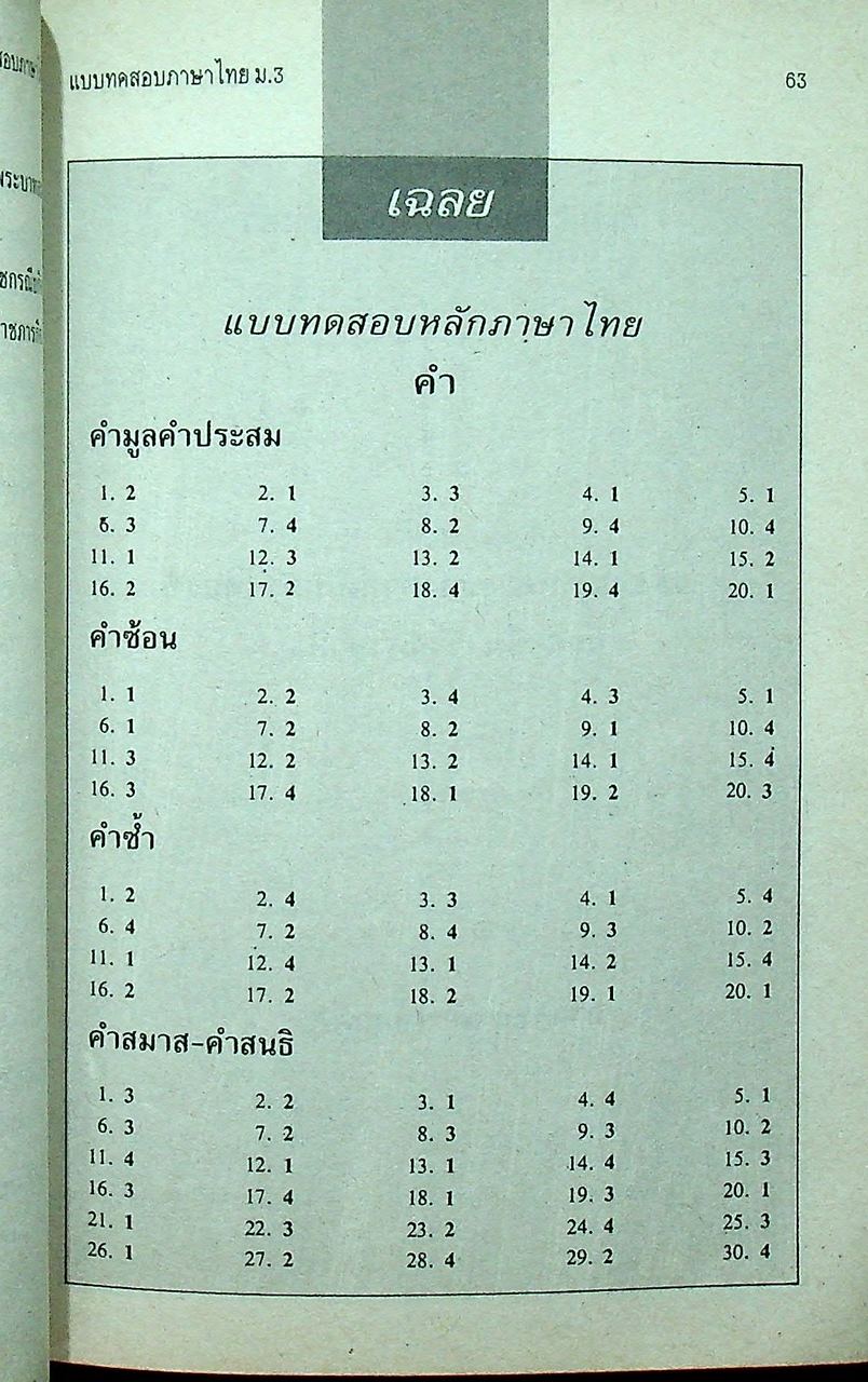 เสริมทักษะ ภาษาไทย ม.3 ท 305, ท 306