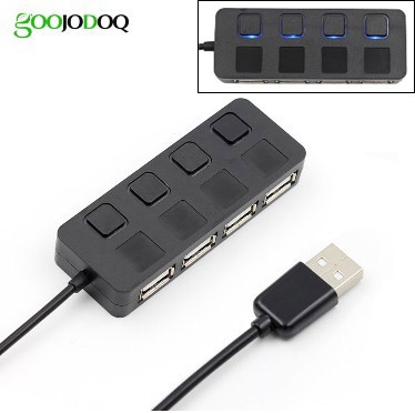 GOOJODOQ 4-Port USB HUB 2.0 มีสวิทซ์แยก