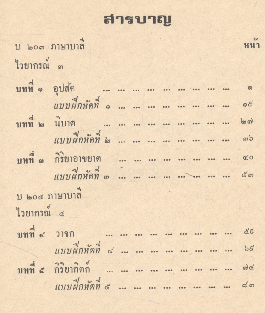 หนังสือเรียนกลุ่มวิชาพระปริยัติธรรม บ ๒๐๓ บ ๒๐๔ ภาษาบาลี เล่ม ๒ ไวยากรณ์ ชั้นมัธยมศึกษาปีที่ ๒