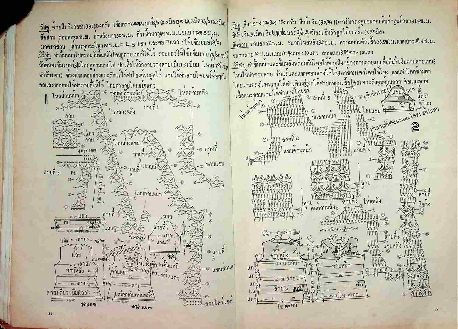 ลายถักแบบเสื้อโครเชท์