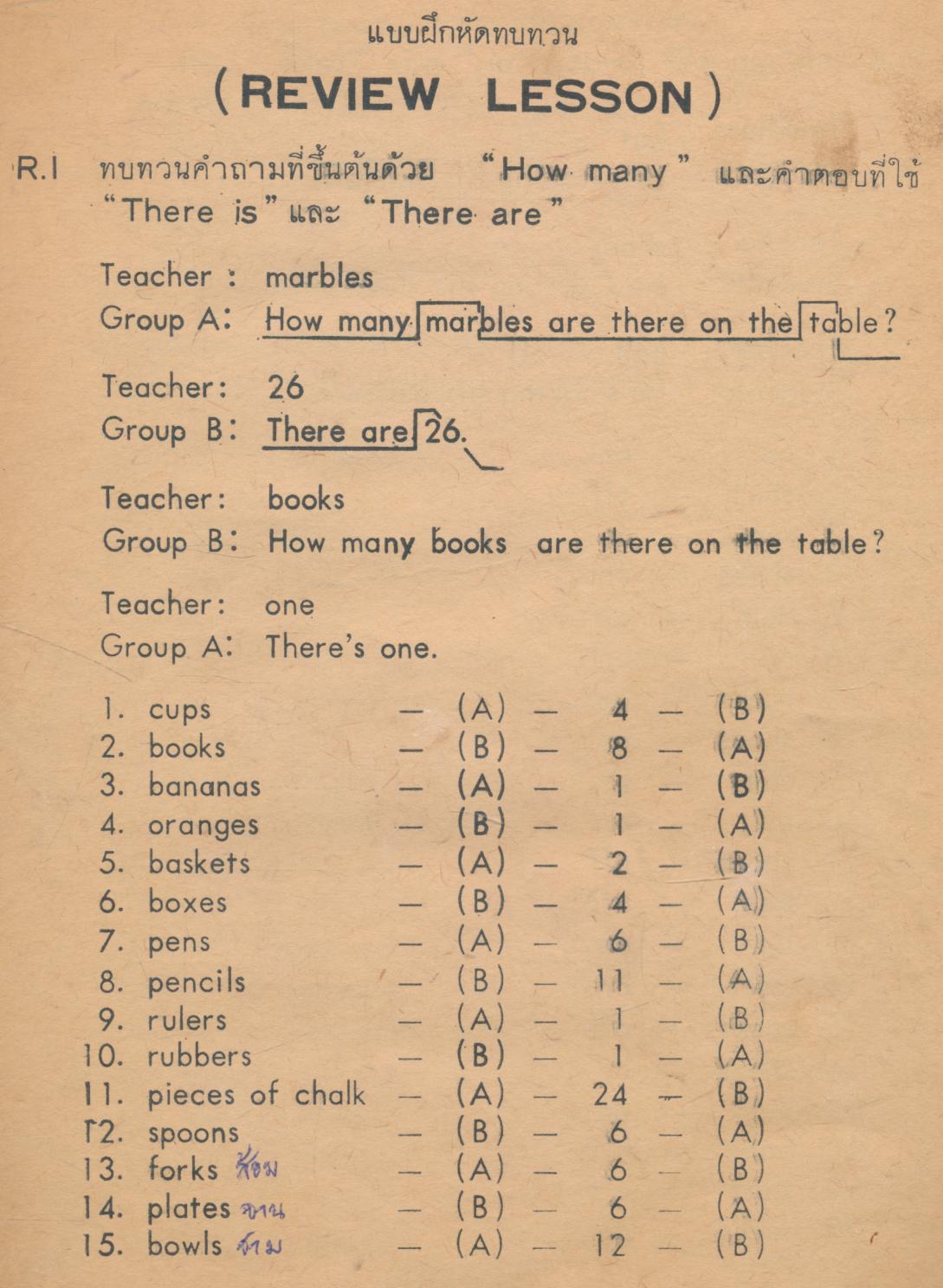 ENGLISH GRAMMAR DRILLS FOR THAI STUDENTS BOOK III ชั้นประถมปีที่ ๗