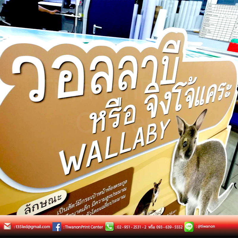 ป้ายสติ๊กเกอร์ติดลงอะคิลิก