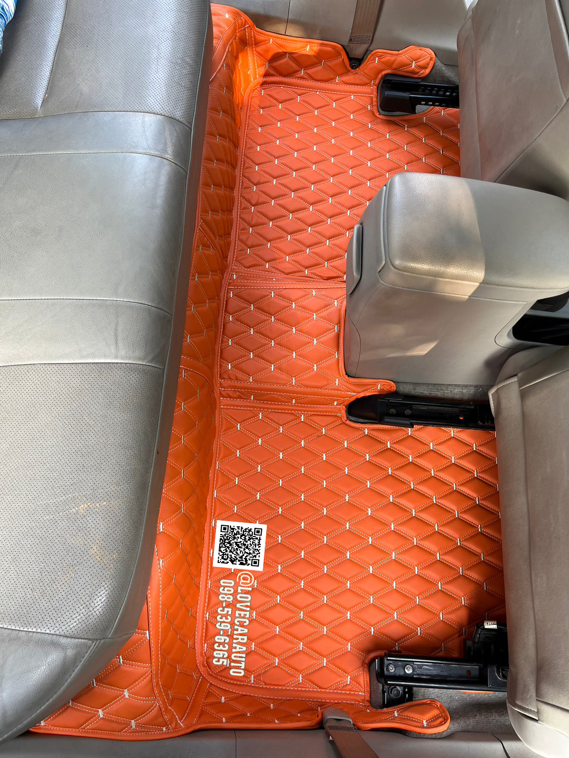 พรมปูพื้นรถยนต์6D Toyota Altis 2012 พรม VVIP สีส้ม