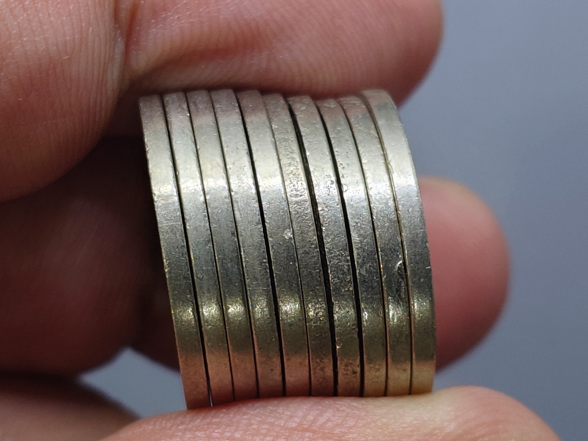 เหรียญสตางค์รู นิกเกิล 10 สตางค์ ตราอุณาโลม - พระแสงจักร ร.ศ.129 ผ่านใช้สวย