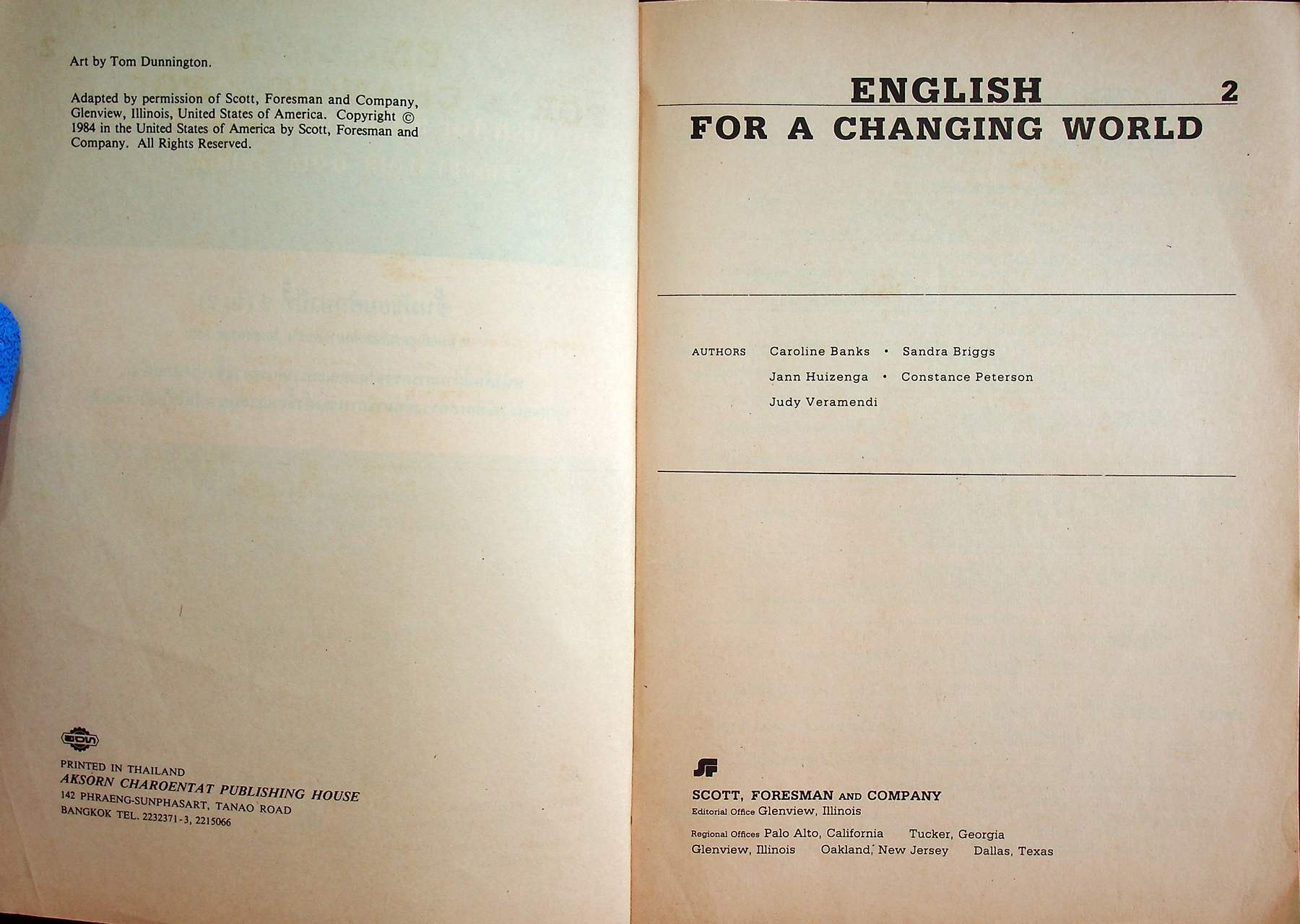 หนังสือเรียนภาษาอังกฤษ ENGLISH FOR A CHANGING WORLD BOOK 2 ชั้นมัธยมศึกษาปีที่ 2 (ม.2)
