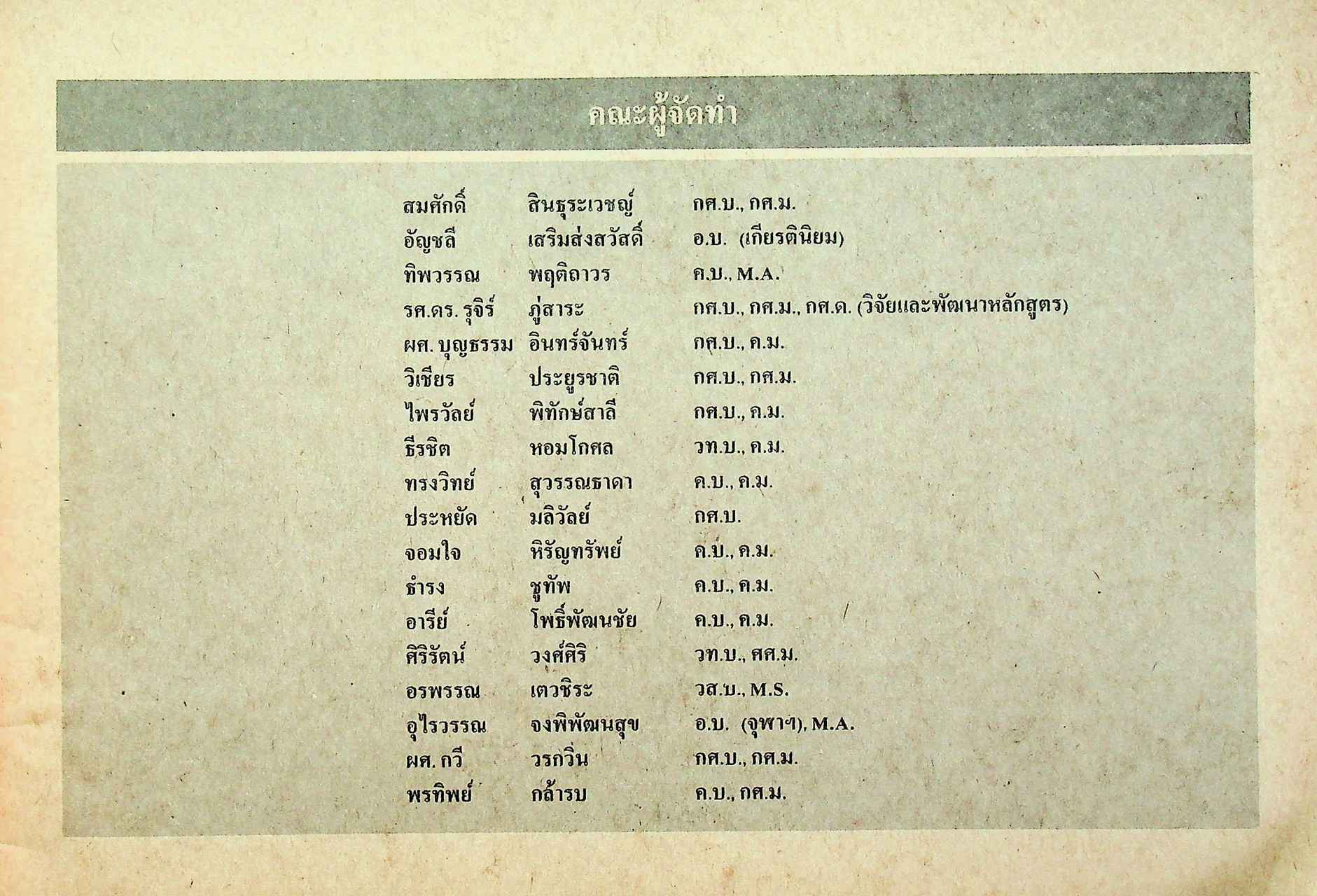 โครงการสอนรายคาบ รายวิชา อ 513 - อ 514 LADO ENGLISH SERIES BOOK 5 หลักสูตรมัธยมศึกษาตอนปลาย พ.ศ. 2524