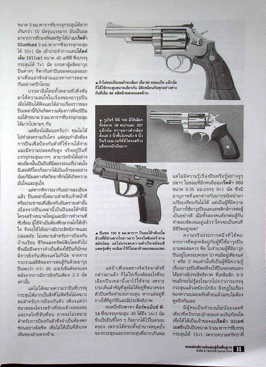 นิตยสาร Guns & Tactics ฉบับพิเศษ SPECIAL ISSUE NO.6 แทคติกส์การยิงต่อสู้และอำนาจกระสุน