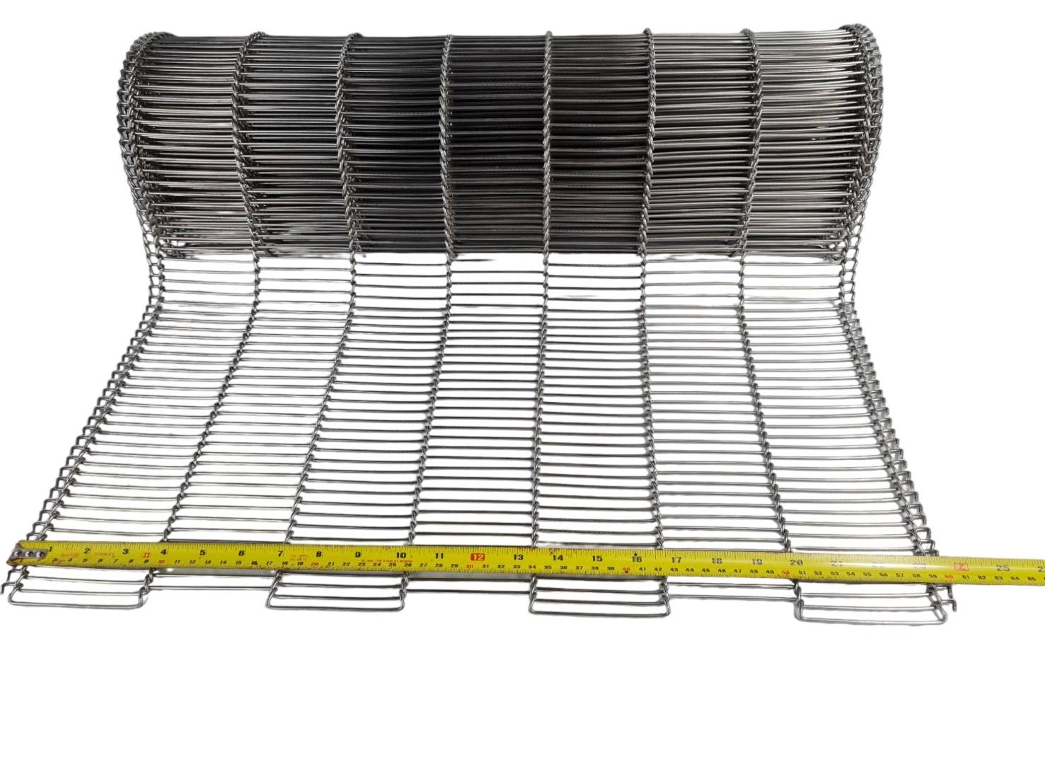 Mesh belt conveyer สายพานลวดถัก สายพานสแตนเลส สายพานลำเรียง Wire mesh belt ลวดตาข่ายถัก ลวดตะแกลง SC-SMB-001 FLUSH MESH BELT